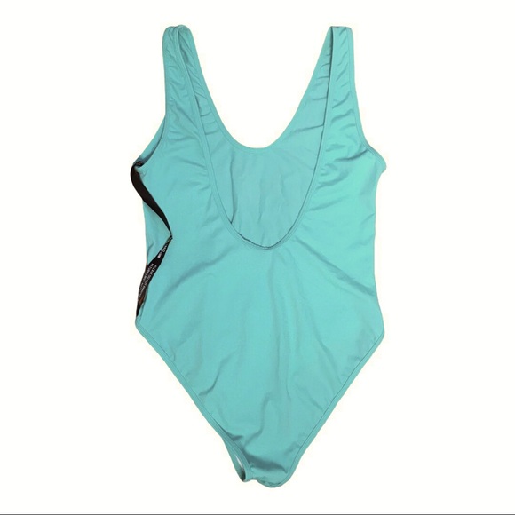 PrettyLittleThing Angela Baby Blue Mermaid Swim bathing suit one piece 12 - Picture 2 of 8